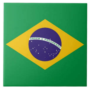 Brasilianische Flag Tile Fliese