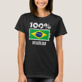 Brasilianische Flag-Unterstützung 100 brasilianisc T-Shirt (Vorderseite)
