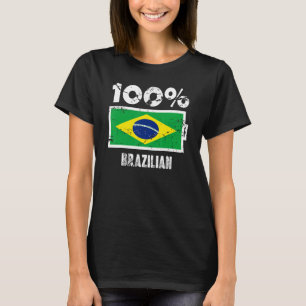 Brasilianische Flag-Unterstützung 100 brasilianisc T-Shirt