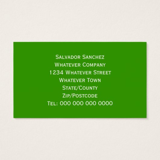 Brasilianische Flag-Visitenkarte (Rückseite)