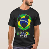 Brasilianische Flagge 2022 Unterstützer Brasiliani T-Shirt (Vorderseite)