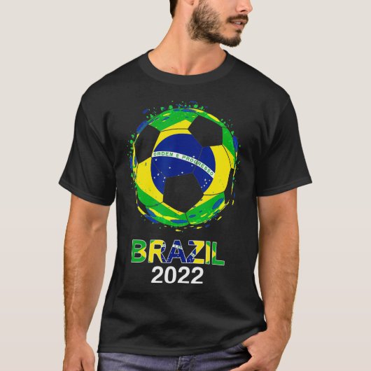 Brasilianische Flagge 2022 Unterstützer Brasiliani T-Shirt (Vorderseite)