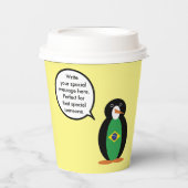 Brasilianische Flagge als Gesprächspartnerin von F Pappbecher (Vorderseite)