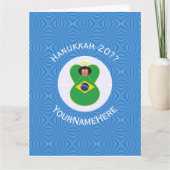 Brasilianische Flagge Angel Hanukkah Personalisier Karte (Vorderseite)