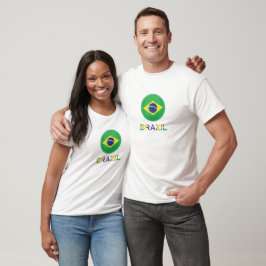 Brasilianische Flagge auf einem Fußball | Brasilie T-Shirt