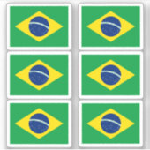 Brasilianische Flagge Aufkleber (Vorderseite)