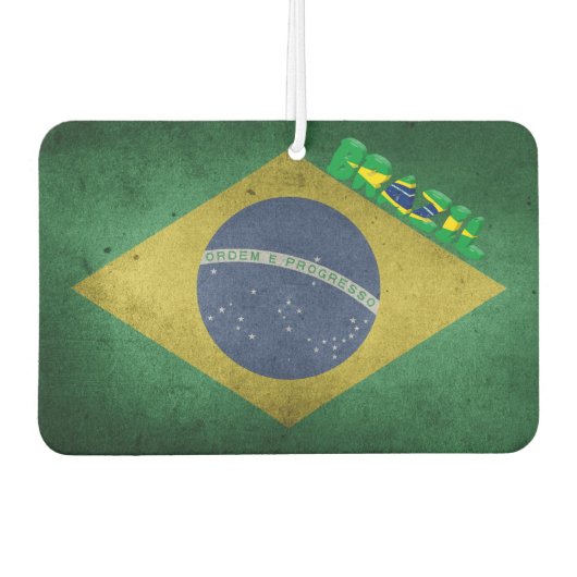 Brasilianische Flagge Autolufterfrischer (Vorderseite)
