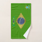 Brasilianische Flagge Badhandtuch Set (Handtuch)