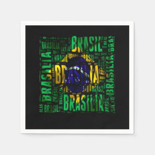 Brasilianische Flagge Brasilia Cool Art Brasiliani Serviette
