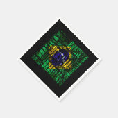 Brasilianische Flagge Brasilia Cool Art Brasiliani Serviette (Ecke)
