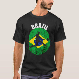 Brasilianische Flagge Brasilianischer Fußballspiel T-Shirt