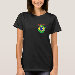 Brasilianische Flagge Brasilianisches Herz Premium T-Shirt