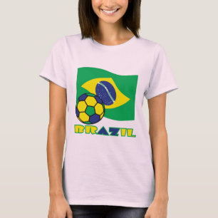 Brasilianische Flagge Brasilien Fußball T-Shirt