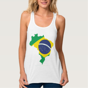 Brasilianische Flagge Brasilien Karte Sport-T-Shir Tank Top