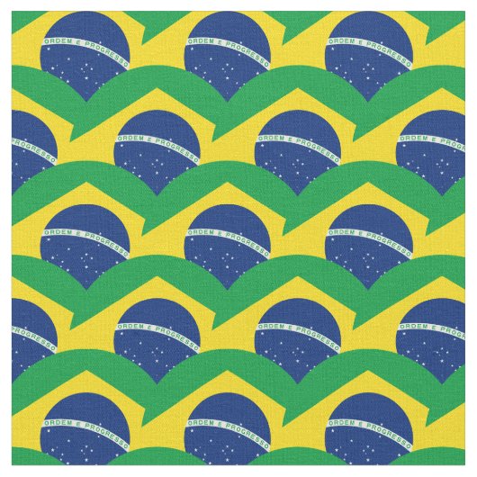 Brasilianische Flagge & Brasilien Trendy Fabric /m Stoff (Nahaufnahme)