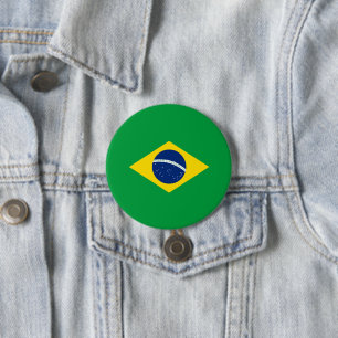 Brasilianische Flagge Button