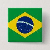 Brasilianische Flagge Button (Vorderseite)