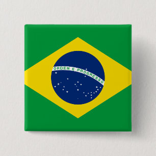 Brasilianische Flagge Button