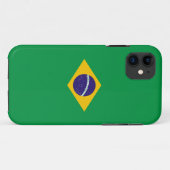 Brasilianische Flagge Case-Mate iPhone Hülle (Rückseite (Horizontal))
