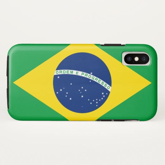 Brasilianische Flagge Case-Mate iPhone Hülle (Rückseite (Horizontal))