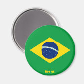 Brasilianische Flagge Charming Patriotic Magnet (Vorderseite/Rückseite)