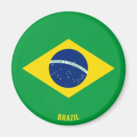 Brasilianische Flagge Charming Patriotic Magnet (Vorne)