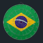 Brasilianische Flagge Dartscheibe<br><div class="desc">Brasilianische Flagge</div>