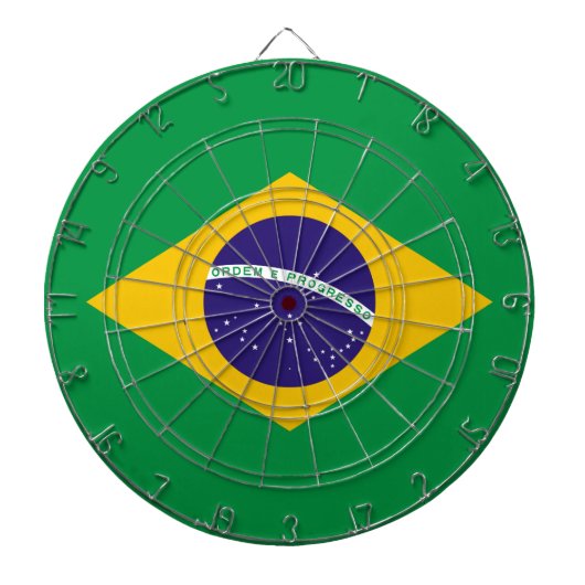 Brasilianische Flagge Dartscheibe (vorne)