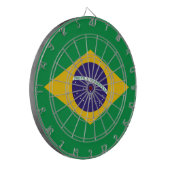 Brasilianische Flagge Dartscheibe (Vorderseite Links)