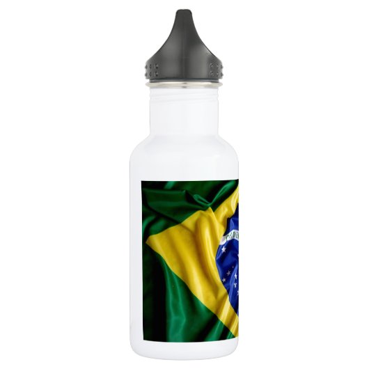Brasilianische Flagge Edelstahlflasche (Links)