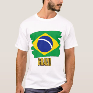 Brasilianische Flagge - ein lebendiges nationales  T-Shirt