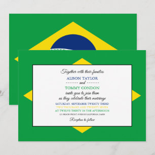 Brasilianische Flagge, Flagge für Hochzeit Einladung
