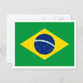 Brasilianische Flagge, Flagge Postkarte (Vorne/Hinten)