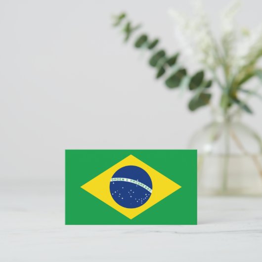 Brasilianische Flagge, Flagge Visitenkarte (Stehend Vorderseite)