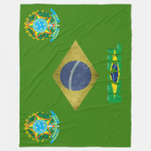 Brasilianische Flagge Fleecedecke (Vorderseite)