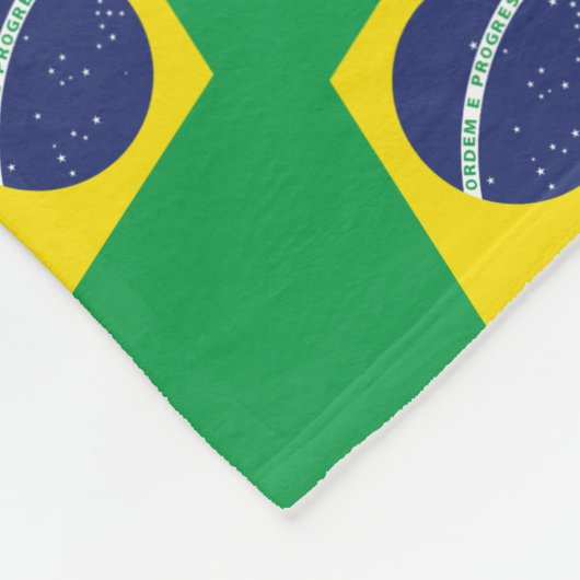 Brasilianische Flagge Fleecedecke (Ecke)