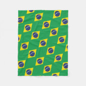 Brasilianische Flagge Fleecedecke (Vorderseite)