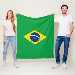Brasilianische Flagge Fleecedecke