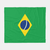 Brasilianische Flagge Fleecedecke (Vorderseite (Horizontal))
