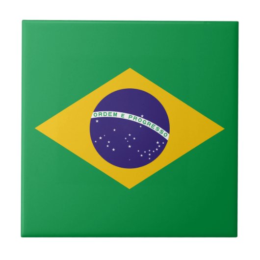 Brasilianische Flagge Fliese (Vorderseite)