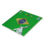 Brasilianische Flagge Fliese (Seite)