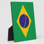 Brasilianische Flagge Fotoplatte (Seite)