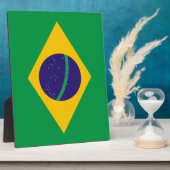 Brasilianische Flagge Fotoplatte (Seite)