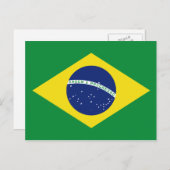 Brasilianische Flagge für benutzerdefinierte Postk Postkarte (Vorne/Hinten)