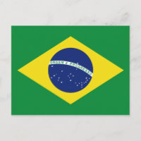 Brasilianische Flagge für benutzerdefinierte Postk