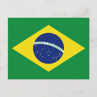 Brasilianische Flagge für benutzerdefinierte Postk Postkarte