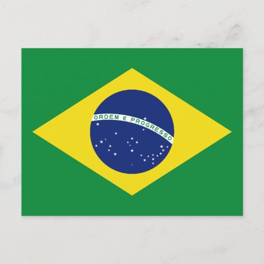 Brasilianische Flagge für benutzerdefinierte Postk Postkarte (Vorderseite)