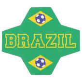 Brasilianische Flagge Fußball (Flach)