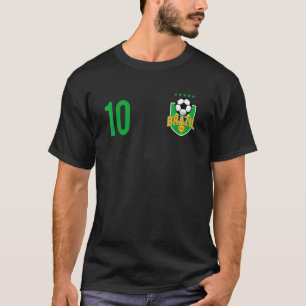 Brasilianische Flagge Fußball Ball Brasilianische T-Shirt