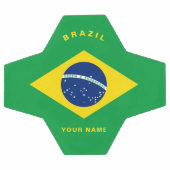 Brasilianische Flagge Fußball-Ball Fußball (Flach)